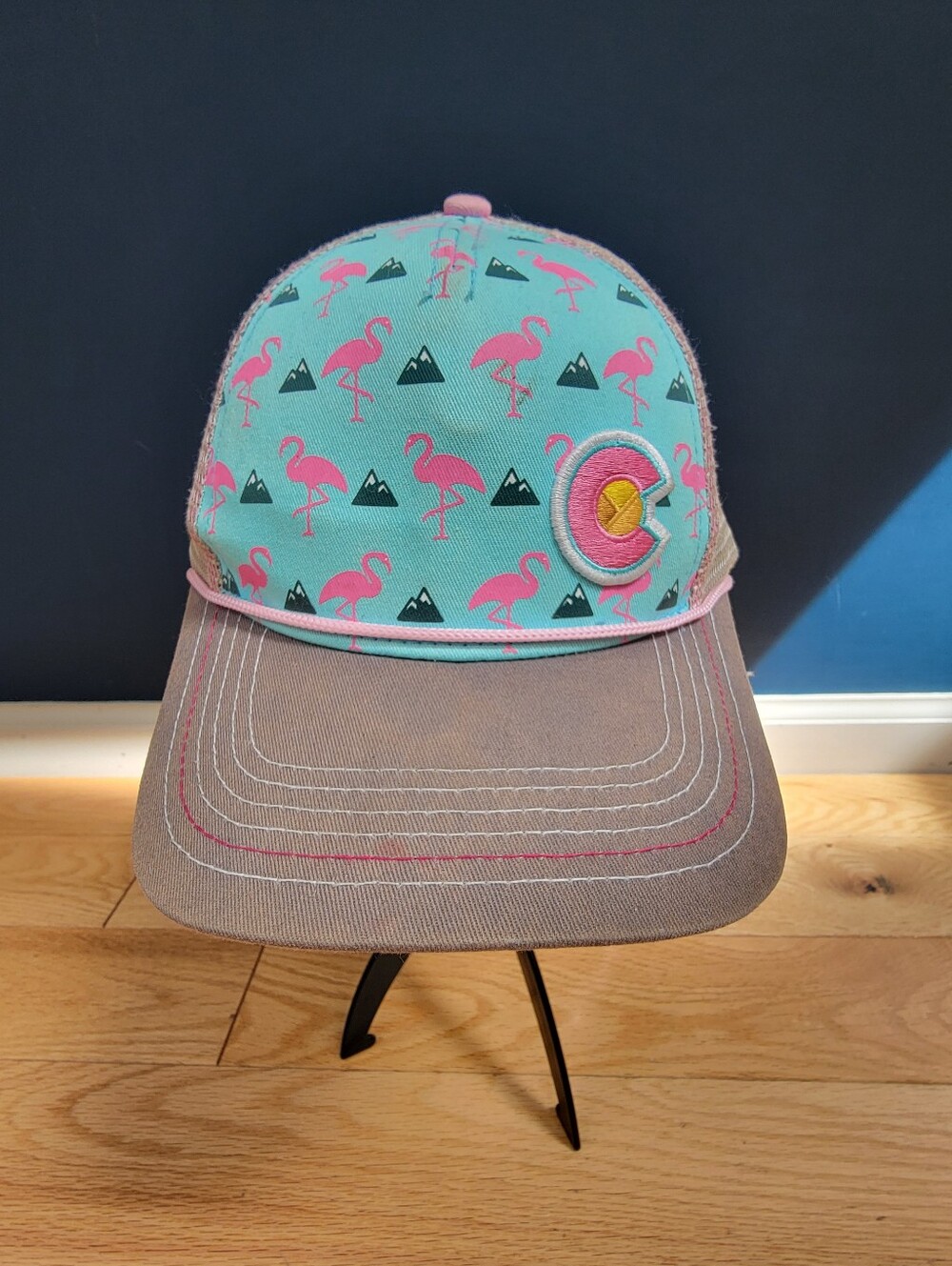 Kids Yo Colorado Snapback Hat w/ Flamingos & Mountains